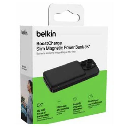 Powerbank Slim Magnético Qi2 Belkin BoostCharge - 5000mAh - 7.5W - Preto - Image 7