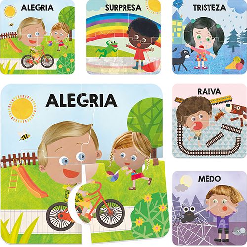 Primeiros Puzzles Emoções - Headu | Sig Toys - Image 2