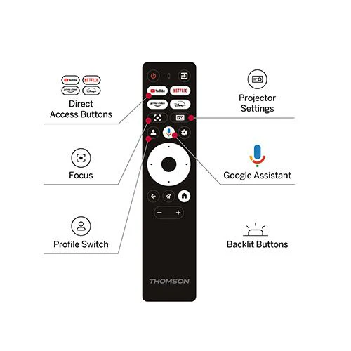 Projetor Portátil Thomson Vega PG35B 100" 4K Google TV com Bateria - Image 4