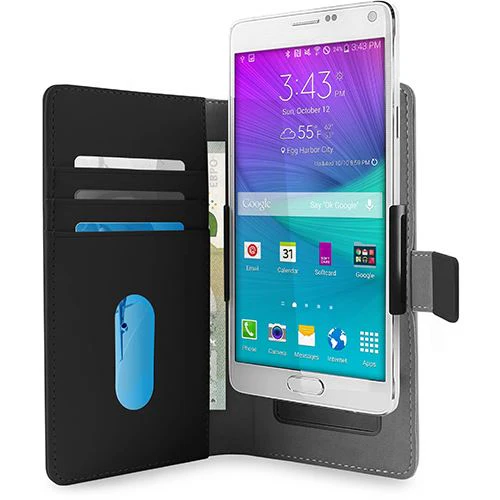 Capa Wallet em Pele Puro Smart Wallet  XXL para Smartphones 6" - Preta - Image 2