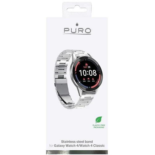 Bracelete Aço Inox Puro para Samsung Galaxy Watch 4 / 5 / 6 - Prateada - Image 4