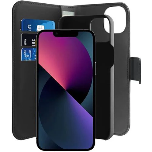 Capa Destacável Wallet em Ecopele Puro para iPhone 13 / 14 - Preta - Image 2