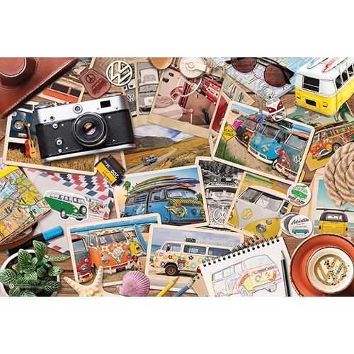 Puzzle Eurographics: Road Trips Volkswagen - 550 Peças | Inclui Póster - Sig Toys - Image 2