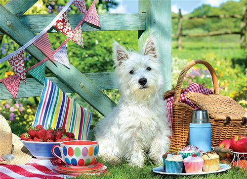 Puzzle Eurographics: Scottie Dog Picnic - 500 Peças | Inclui Póster - Sig Toys - Image 2