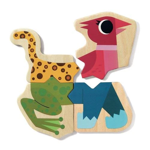 Puzzle Magnético Animais Madeira - Image 2