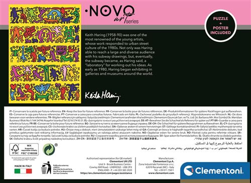 Puzzle Novo Art Series: Keith Haring - Imagem 2 - 1000 Peças - Clementoni - Image 3