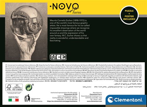 Puzzle Novo Art Series: M.C. Escher - Imagem 2 - 1000 Peças - Clementoni - Image 3
