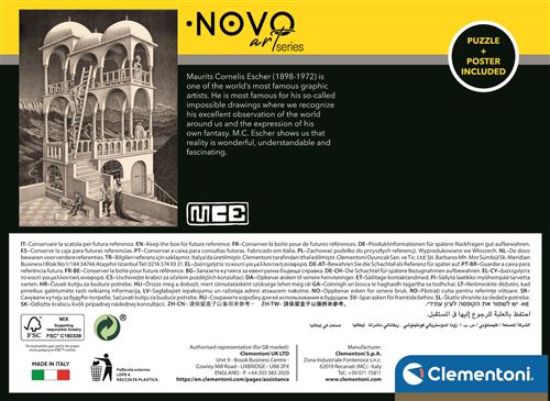 Puzzle Novo Art Series: M.C. Escher - Imagem 3 - 1000 Peças - Clementoni - Image 3