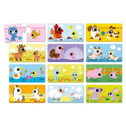 Puzzle Papas e Animais Bebés - Janod - Image 2