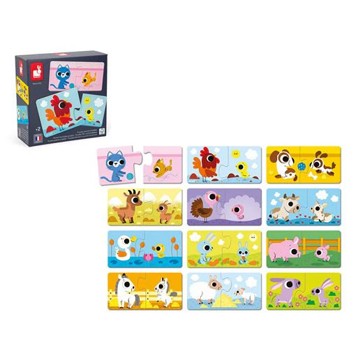Puzzle Papas e Animais Bebés - Janod - Image 3