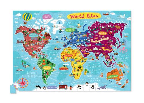 Puzzle + Poster World Cities - 200 Peças - Crocodile Creek - Image 2