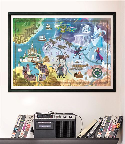 Puzzle Story Maps Disney: Frozen - 1000 Peças - Clementoni - Image 3