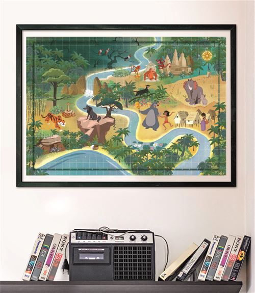 Puzzle Story Maps Disney: The Jungle Book - 1000 Peças - Clementoni - Image 3