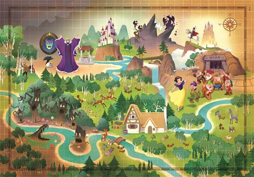 Puzzle Story Maps Disney: White Snow - 1000 Peças - Clementoni - Image 2