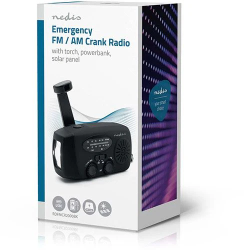 Rádio de Emergência Portátil Nedis RDFMCR2000BK - Preto - Image 4
