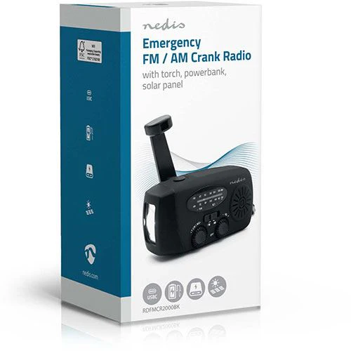 Rádio de Emergência Portátil Nedis RDFMCR2000BK - Preto - Image 5