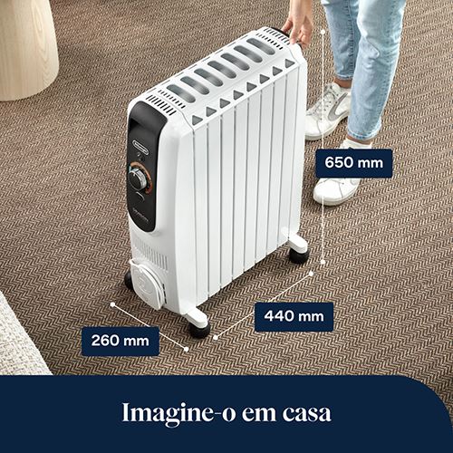 Radiador a Óleo Delonghi TRD50820  | 2000 W | 8 Elementos | Preto e Branco - Image 8