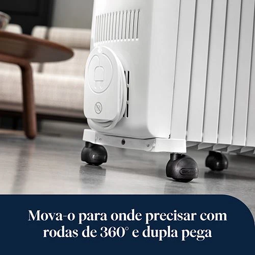 Radiador a Óleo Delonghi TRD51025 | 2500 W | 10 Elementos | Preto e Branco - Image 7