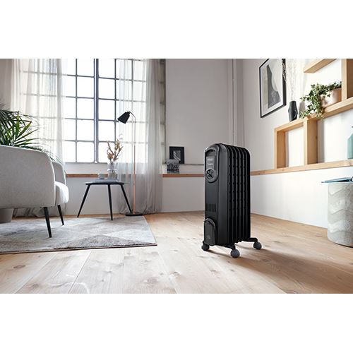 Radiador a Óleo Delonghi Vento V550715.BG - Preto - Image 3