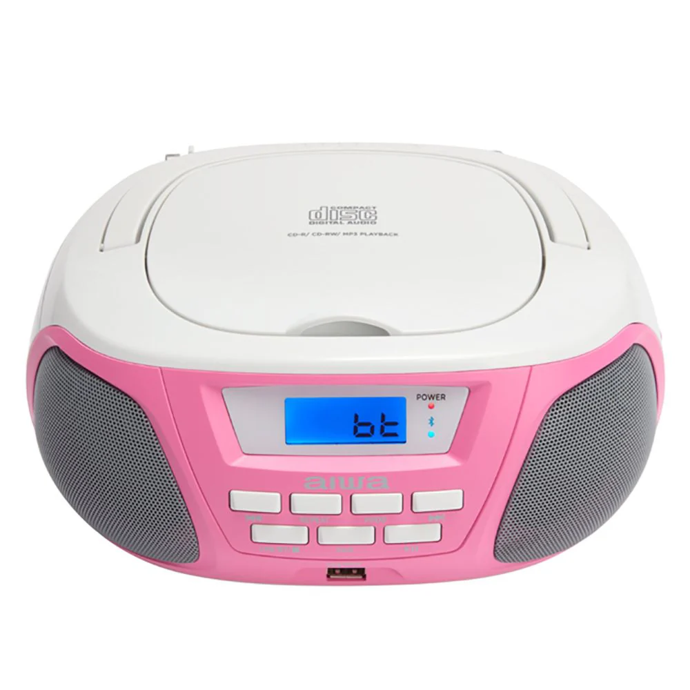 Rádio CD Aiwa BBTU-300PK CD MP3 Bluetooth Rosa - Image 2
