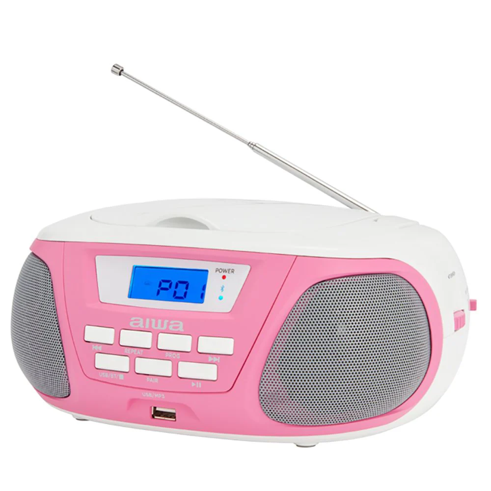 Rádio CD Aiwa BBTU-300PK CD MP3 Bluetooth Rosa - Image 3