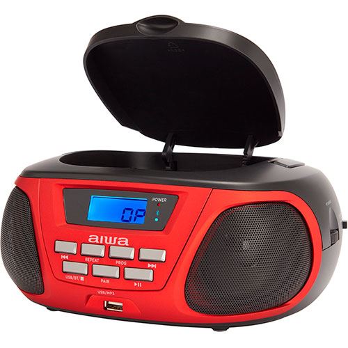 Rádio CD Bluetooth Aiwa BBTU-300RD - Vermelho | Preto - Image 2
