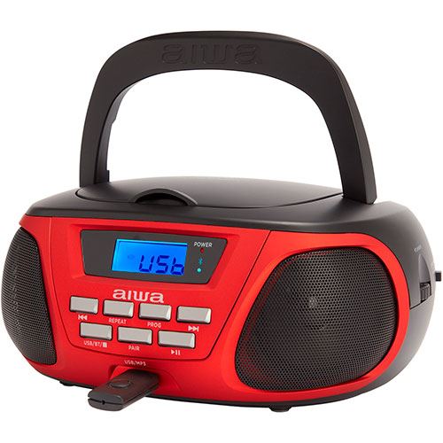 Rádio CD Bluetooth Aiwa BBTU-300RD - Vermelho | Preto - Image 3