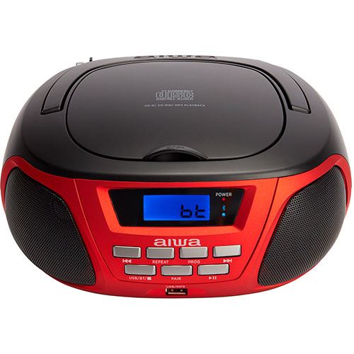 Rádio CD Bluetooth Aiwa BBTU-300RD - Vermelho | Preto - Image 5