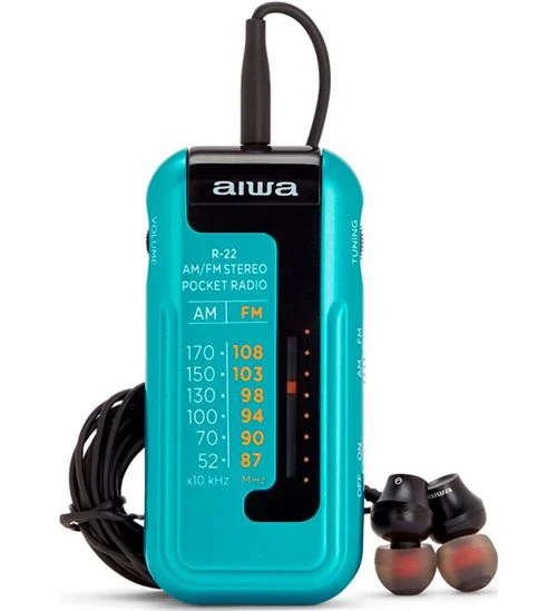 Rádio Portátil de Bolso Aiwa R-22TQ Turquesa - Image 2