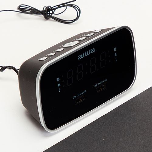 Rádio Relógio Aiwa CRU-19 - Preto - Image 3