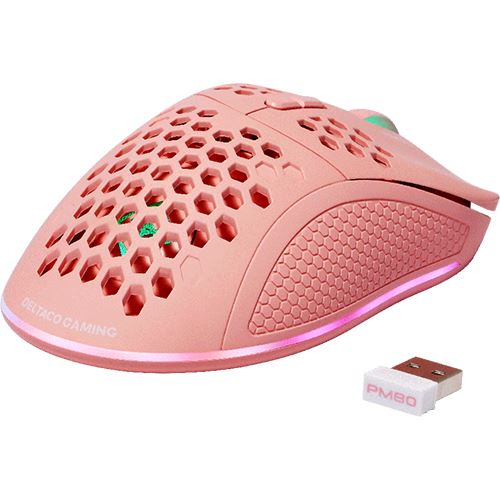 Rato Gaming Wireless Deltaco PM80 - Rosa - Image 6