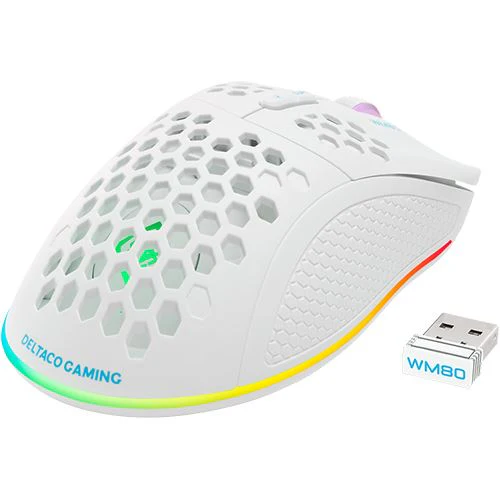 Rato Gaming Wireless Deltaco WM80 - Branco - Image 6