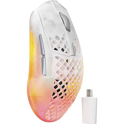 Rato Gaming Wireless Steelseries Aerox 3 - Gen 2 - Branco