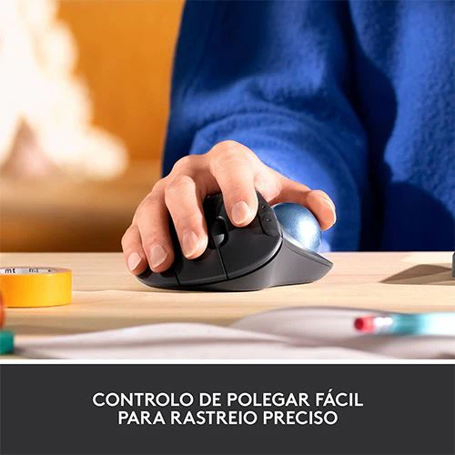 Rato Wireless Logitech Ergo M575S Trackball - Preto Grafite - Image 3