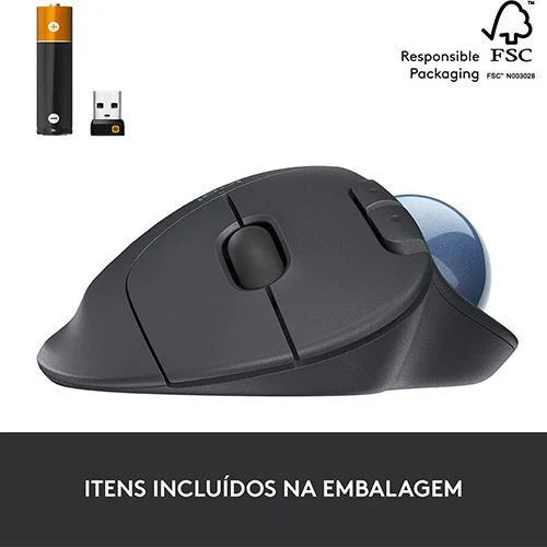 Rato Wireless Logitech Ergo M575S Trackball - Preto Grafite - Image 8