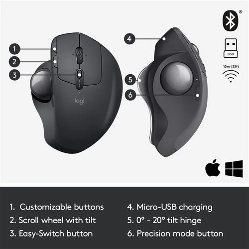 Rato Wireless Logitech MX Ergo Trackball - Image 7