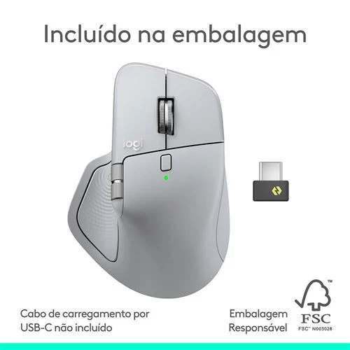Rato Wireless Logitech MX Master 4 - Offwhite - Image 19