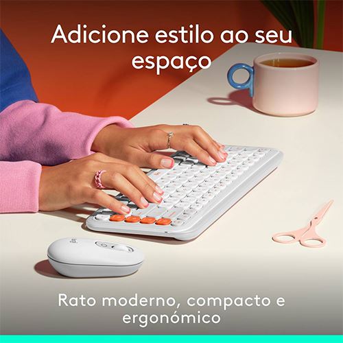 Rato Wireless Logitech Pop - Branco - Image 2