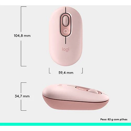 Rato Wireless Logitech Pop - Rosa - Image 7