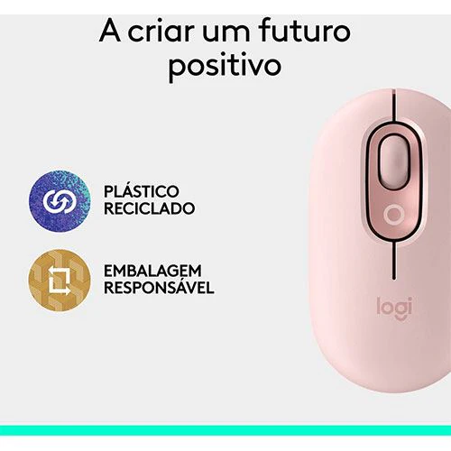 Rato Wireless Logitech Pop - Rosa - Image 9