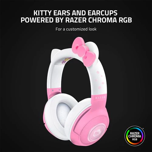 Auscultadores Gaming Bluetooth Razer Kraken - Hello Kitty & Friends Edition - Image 2
