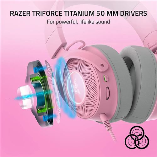 Auscultadores Gaming Razer Kraken Kitty V2 Pro - Quartz - Image 5