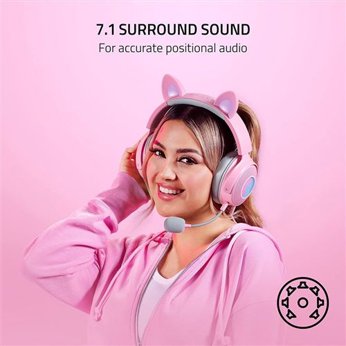 Auscultadores Gaming Razer Kraken Kitty V2 Pro - Quartz - Image 6