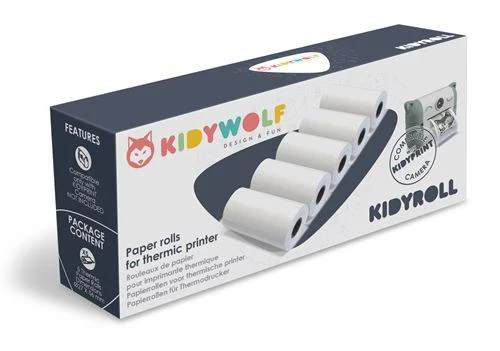Recarga de Papel Standard Para Câmaras Térmicas Kidyprint - Pack 5 Rolos Branco - Nature & Découvertes - Image 2