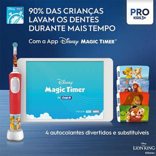 Recargas para Escovas de Dentes Elétrica Criança Oral-B Pro Kids 3+ Rei Leão - 4 Unidades - Image 4