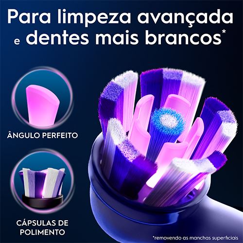 Recargas para Escovas de Dentes Elétrica Oral-B iO Radiant White - Branco - 6 Unidades - Image 3