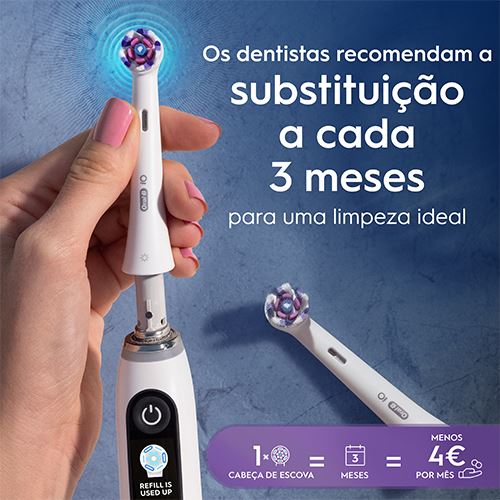 Recargas para Escovas de Dentes Elétrica Oral-B iO Radiant White - Branco - 6 Unidades - Image 4