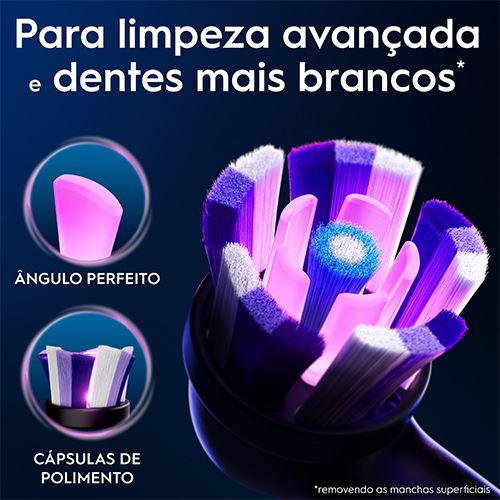 Recargas para Escovas de Dentes Elétrica Oral-B iO Radiant White - Preto - 6 Unidades - Image 3