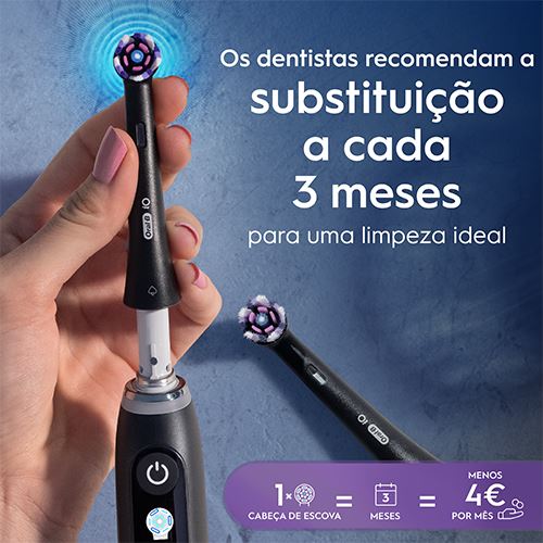 Recargas para Escovas de Dentes Elétrica Oral-B iO Radiant White - Preto - 6 Unidades - Image 4