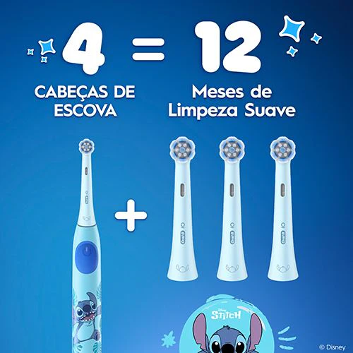 Recargas para Escovas de Dentes Elétrica Oral-B iO Kids 6+ Stitch - 4 Unidades - Image 7